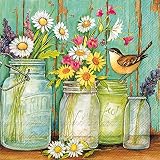 Ideal Home Range 20 Count Flower Jars Paper Cocktail Napkins