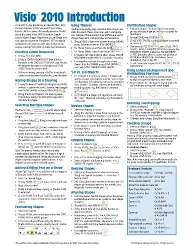 Microsoft Visio 2010 Introduction Quick Reference Guide (Cheat Sheet of Instructions, Tips & Shortcuts - Laminated Card)