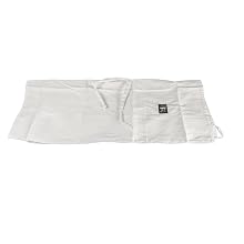 San Jamar 402WA Poly Cotton 2 Sided Bistro Apron, 33" Length x 30" Width, White