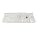 San Jamar 402WA Poly Cotton 2 Sided Bistro Apron, 33" Length x 30" Width, White