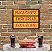BBQ Cornbread Slaw Mac n Cheese Barbecue Sign 16 x 12