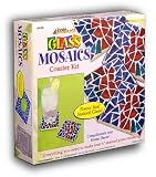Stained Glass Mosaics Coaster Kit, Easy as Glue, Grout & Clean!