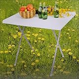 Campingtisch Klapptisch Picknicktisch mit robuster Kunststoffplatte - sehr leicht - 80 x 60 x 51 cm