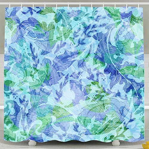 Custom Wallpaper Texture Pattern Water-Repellent Bath Shower Curtain With Hook Color White Size 60*72inch