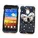 Samsung Epic Touch 4G D710 (Sprint Galaxy S II) [NOT EPIC 4G] Snap-on Protector Hard Case Rhinestone Cover "Silver Ribbon" Design