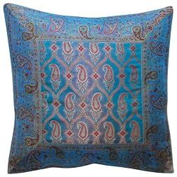 Pillow Cover Home Accessories India Handmade Gift Ideas Silk Fabric 16x16 inches (bcbr324)