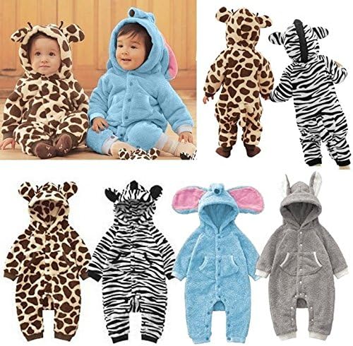 ringforu Baby Kid Toddler Boys Girls Animal Onesie Bodysuit Romper Jumpsuit Fancy Costume D_L Black 90 cm