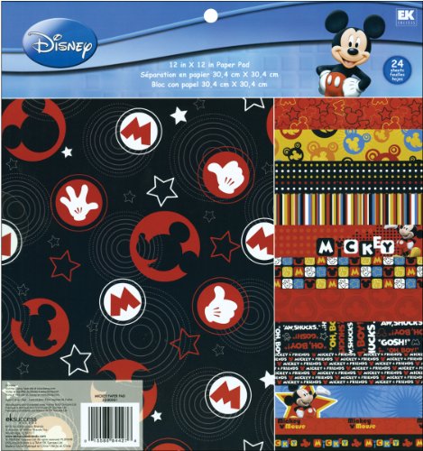 Disney 12x12 Paper Pad 24 Sheets-Mickey 12 Designs/2 
