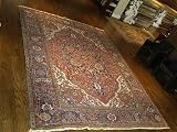 Handmade Antique Persian Heriz Rug 9'x12'