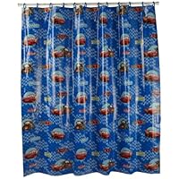 Cars Vinyl Shower Curtain and Hook Set