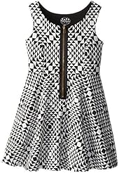 Girls Lace Cotton/Spandex Geometric Print Houndstooth Print  Dress