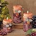 4 Tuscan Winery Red And Orange Merlot Scented Pillar Candles With Grapes 6
