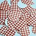 Sequin Red White Gingham Plaid Checker Fabric Pattern Teardrop 1.5 inches Couture Loose Paillette Sequins