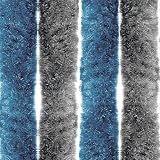 Fun Star Flauschvorhang 200X90 silber / blau