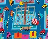 Oopsy daisy Construction City Stretched Canvas Wall Art by Max Grover, 22 by 18-Inches