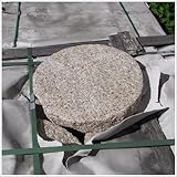 GA STONE　飛石　極上サビ御影石　ノミ切仕上げ　直径40cm×厚6cm程度