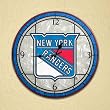New York Rangers 12in Art Glass Clock NHL Hockey Fan Shop Sports Team Merchandise