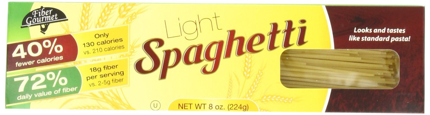 Amazon.com : FiberGourmet Light Spaghetti, 8-Ounce Boxes (Pack of ...
