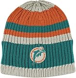 Miami Dolphins Throwback Logo NFL Cuffless Knit Hat