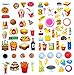 3D-SET008 - 8 Sheets of 3d Stickers For Kids (Food Stickers, Fruit Stickers, Vegetable Stickers) - Puffy Stickers - Dimensional Stickers - Cool Stickers - Size 3.75 X 7.5 Inch./sheet
