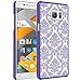 Galaxy Note 7 Case - Anwish Damask Design Pattern Rubber Coating Ultra Slim Fit Hard Hybrid Case Cover for Samsung Galaxy Note 7