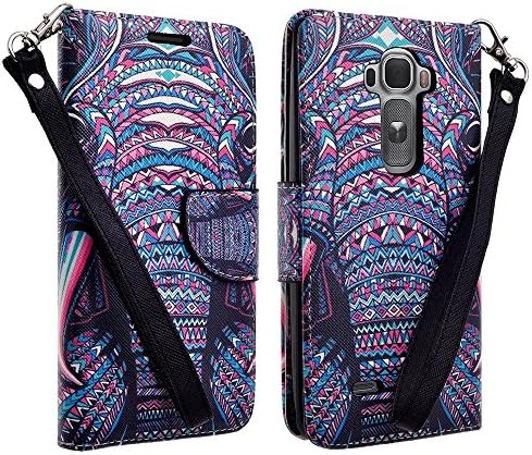 Customerfirst - Flip Wallet Pouch, Slim Folio Case with Kickstand, 2 Credit Card Slot Wallet Pouch Leather Wallet Folio Case With Kickstand, Credit Card ID Slots, Book Fold, Currency Pocket, For LG G3 - Free Flashlight Key chain (INDIAN ELEPHANT)