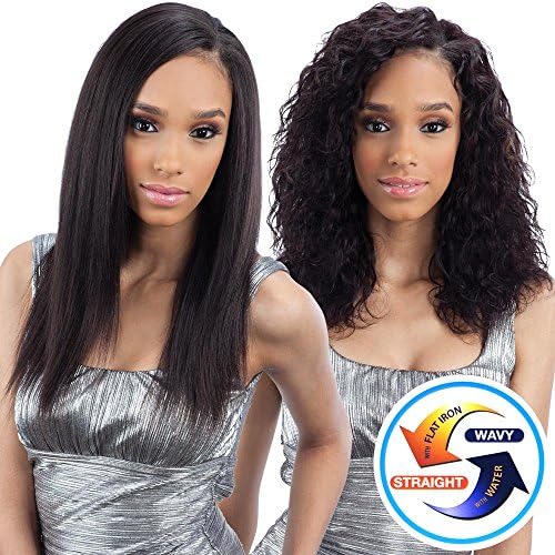 Naked Nature Unprocessed Remy Wet &amp; Wavy Hair Weave - LOOSE CURL 7PCS (10"/10"/12"/12"/14"/14" + Silk Base Closure)