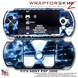 Radioactive Blue WraptorSkinz Skin and Screen Protector Kit fits Sony PSP 3 ....