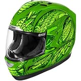 Icon Speedmetal Mens Alliance Sports Bike Motorcycle Helmet - Green / Medium