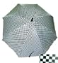 Punk Rock Retro BLACK and WHITE CHECKERED Rain Umbrella