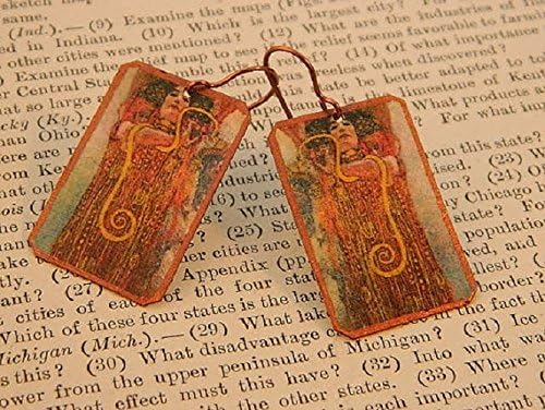 Klimt earrings Art Jewelry Hygenia