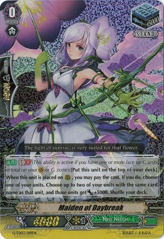 Cardfight!! Vanguard TCG - Maiden of Daybreak (G-TD03/019EN) - G Trial Deck 3: Flower Maiden of Purity Cardfight!! Vanguard TCG - Maiden of Daybreak (G-TD03/019EN) - G Trial Deck 3: Flower Maiden of Purity