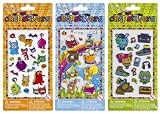 Hip Hop, Monsters, Puffy Drinks Chopstixers [3-Pack Bundle]: Fashion Angels Sticker SeriesIMAGE