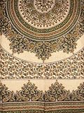 Floral Jaipur Cotton Tablecloth-Mediterranean-Green-60 x 88
