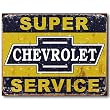 Nostalgic Chevrolet Service Tin Sign : Super Chevrolet Service