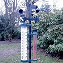 Garten Wetterstation mit Stab 145cm Thermometer Windmesser Niederschlag