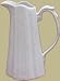 Fluted White Pitcher