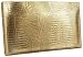 Kena Kai DataSafe Gold Lizard Print Italian Leather Clutch