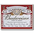 Nostalgic Budweiser Tin Sign : Can Label