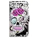 Beaucov Packing Beaucov Purple Flower Sugar Skull Leather Wallet Cover Case for iPhone 6S