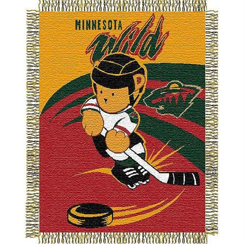 NHL Minnesota Wild 36-Inch-by-46-Inch Woven Jacquard Baby Throw