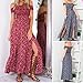 Women Summer Boho Off The Shoulder Long Maxi Casual Floral Dresses Slit Split