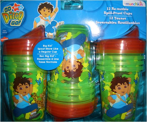 Baby: Go Diego Go! 12pc 12oz Spill Proof Cups