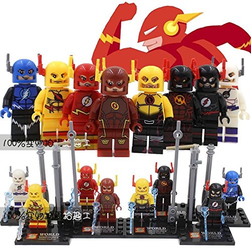 8pcs Lot Justice League Super Hero Flash Ray Velocity Minifigure