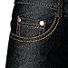 Womens Pull On Cotton Blend Color Jeggings, Dark Black, Medium/Large