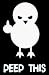 Evilkid - Cute Chick Flipping the Bird - Rub On Sticker / Decal