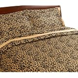 Regal Collection 300 Thread-Count Leopard Print King Duvet Set