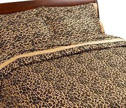 Regal 300 Thread-Count Leopard Print F/Q Duvet Set