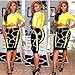 Whoinshop Women's Bodycon Skirt Set 2 Pieces 3/4 Sleeves Celebrity Bandage Dress