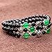 AmorWing Multilayer Agate Mala Beads Bracelets Grounding Stone Protection 6mm